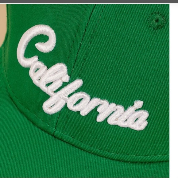 Unisex Green Embroidered California Baseball Cap - Picture 4 of 9